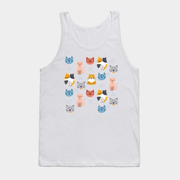 Sitting Cats Tank Top by edwardecho